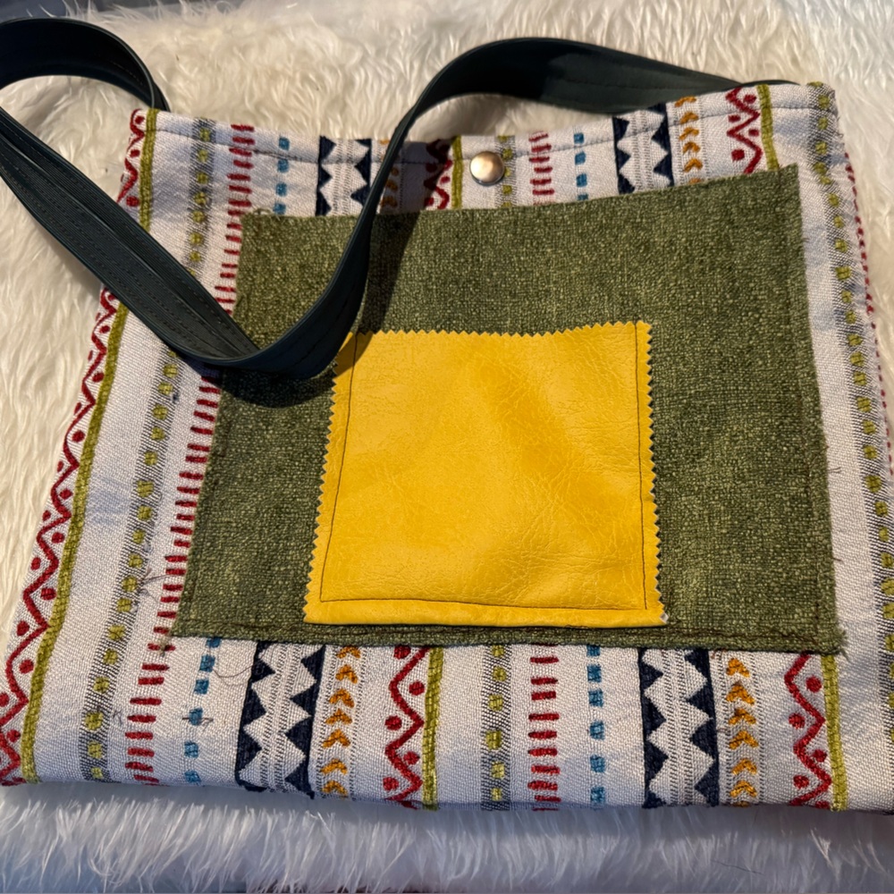 Patchwork  Medium sized Tote Bag Handmade OOAK
